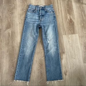 Denim Forum The Arlo High Rise Straight 26L High-waisted, cropped size 23